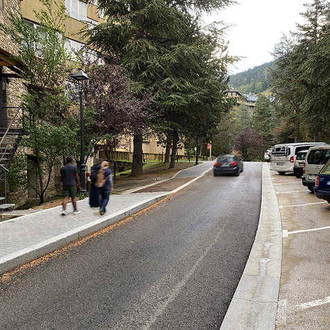 Urban development of Perimetrau Street, in Baqueira