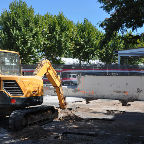 Fonamentació de sabates de formigó al CAP Anoia a Igualada